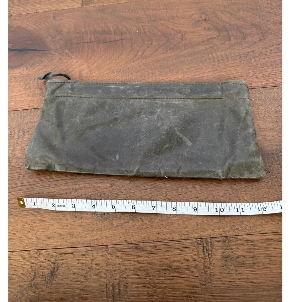Ruese Vintage Leather Gray Clutch Handbag Rectangular - Picture 5 of 6